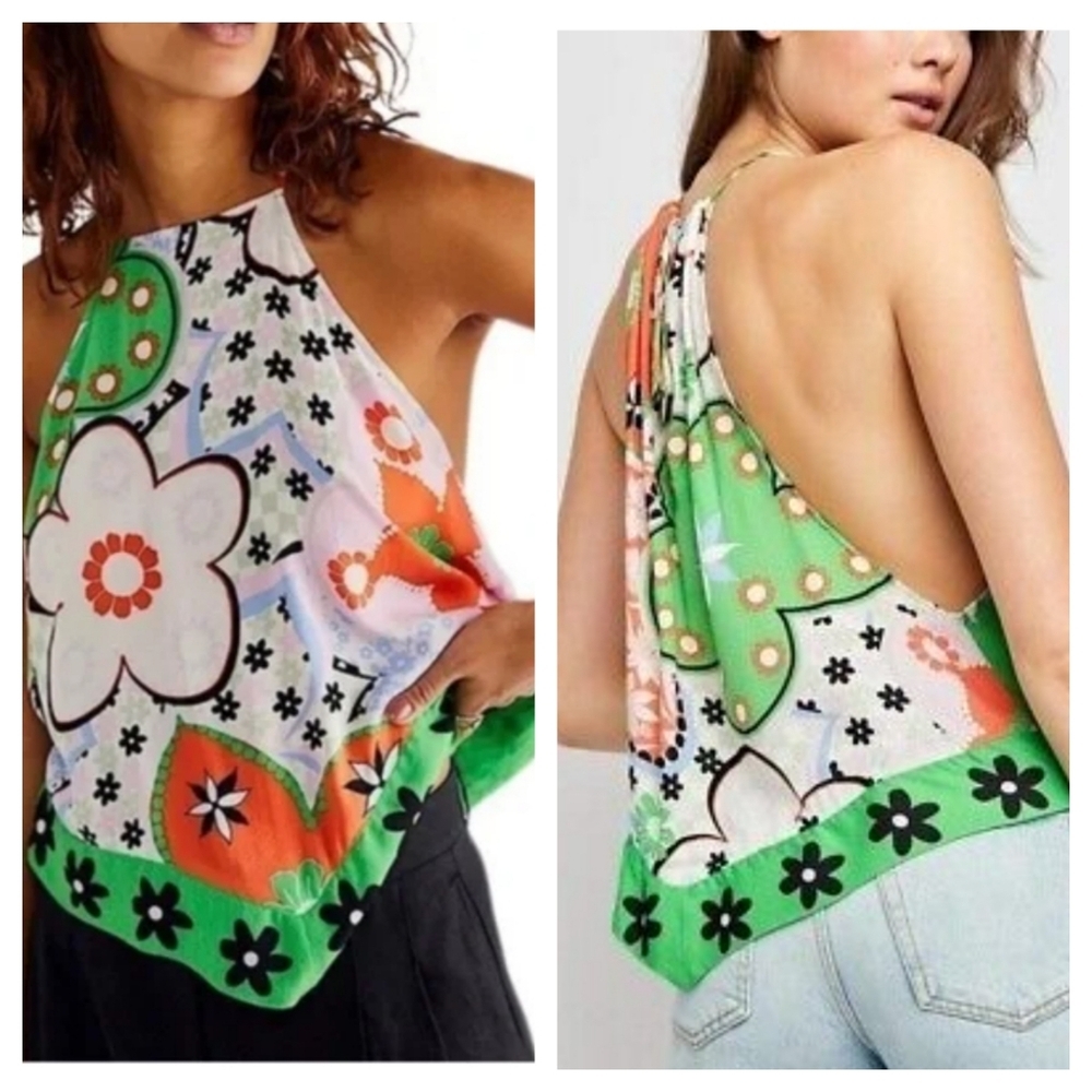 Free People Dare You Floral Combo Bohemian Tank Top